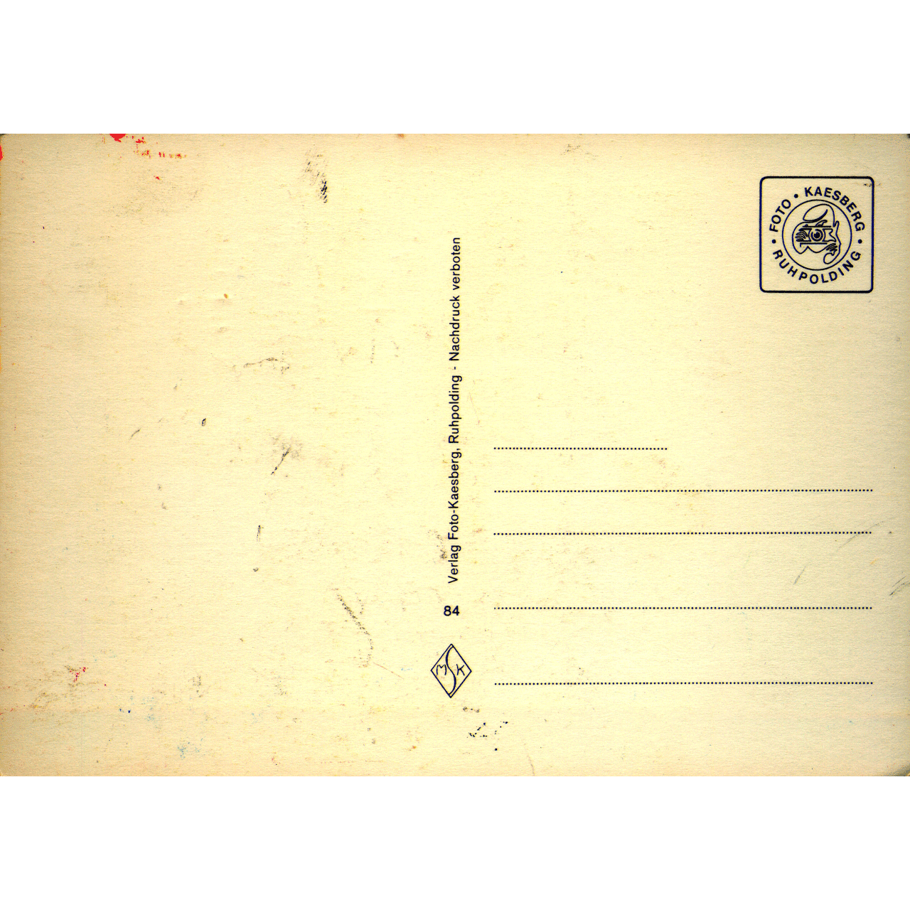 Reverse of TURKISH GREETING No. 0251 skeletim postcard by Tim Armstrong