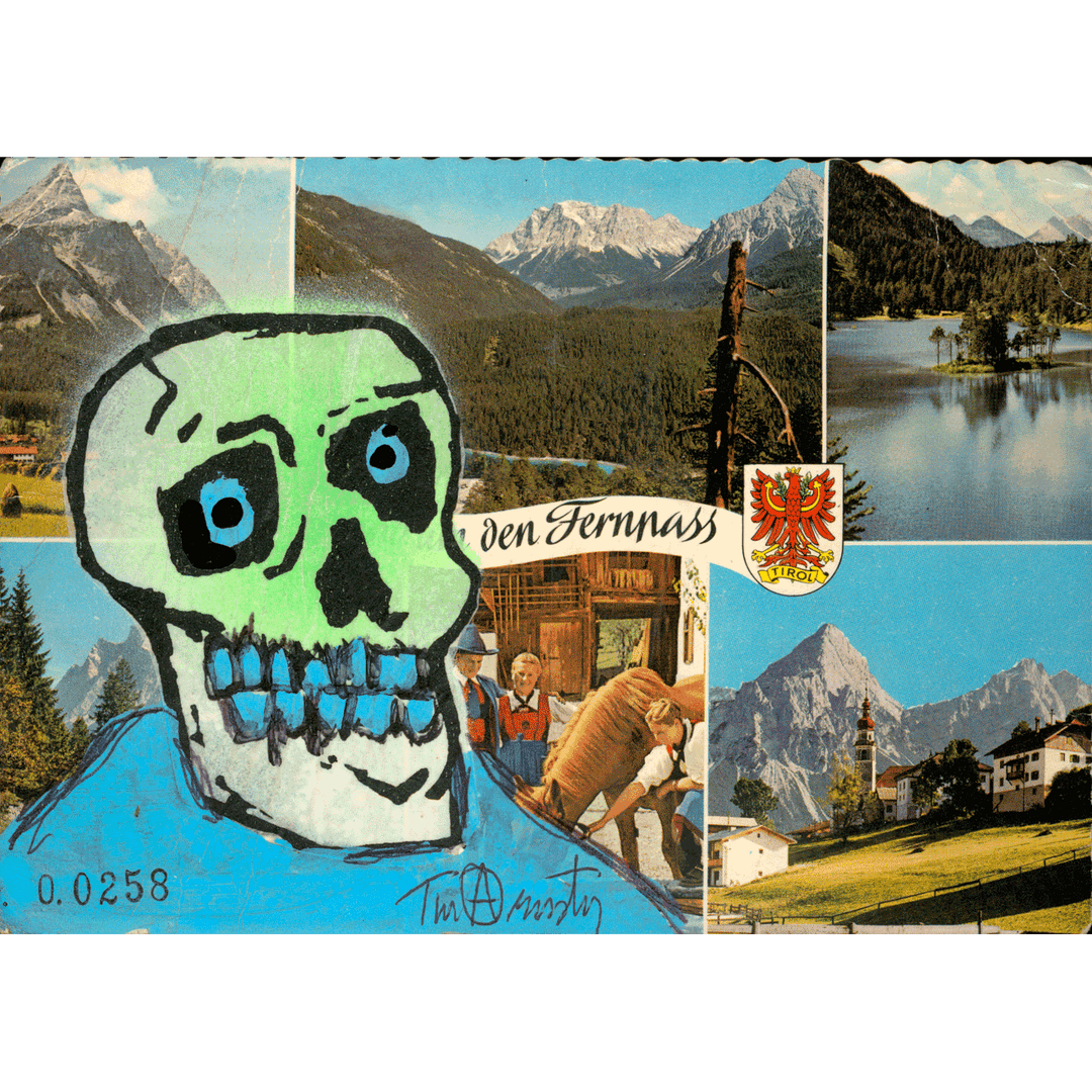 Skeletim Postcard Series by Tim Armstrong