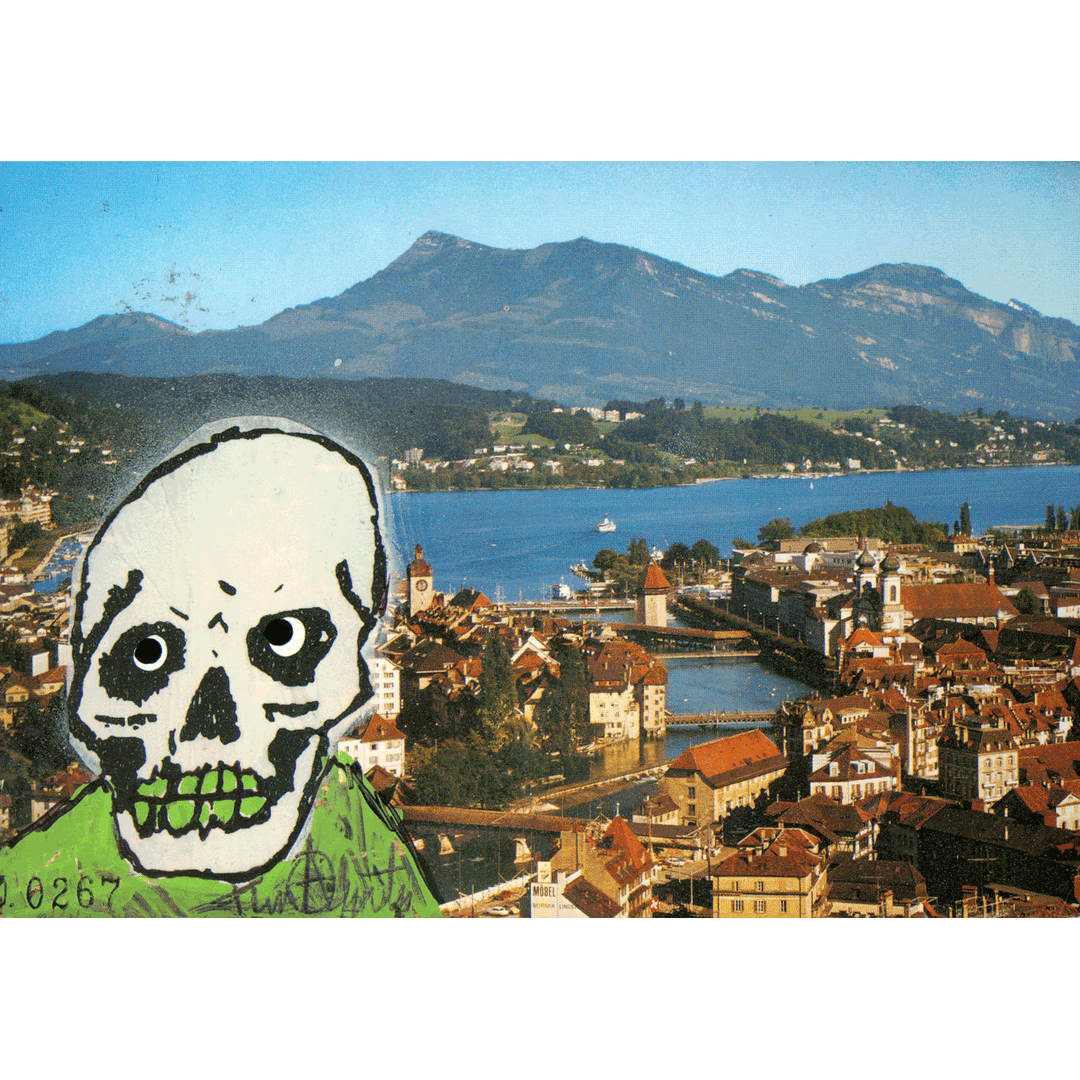 Skeletim Postcard Series by Tim Armstrong