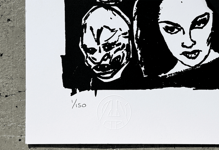 “Tim Armstrong silkscreen print—one-color edition, 18×24 inches.”