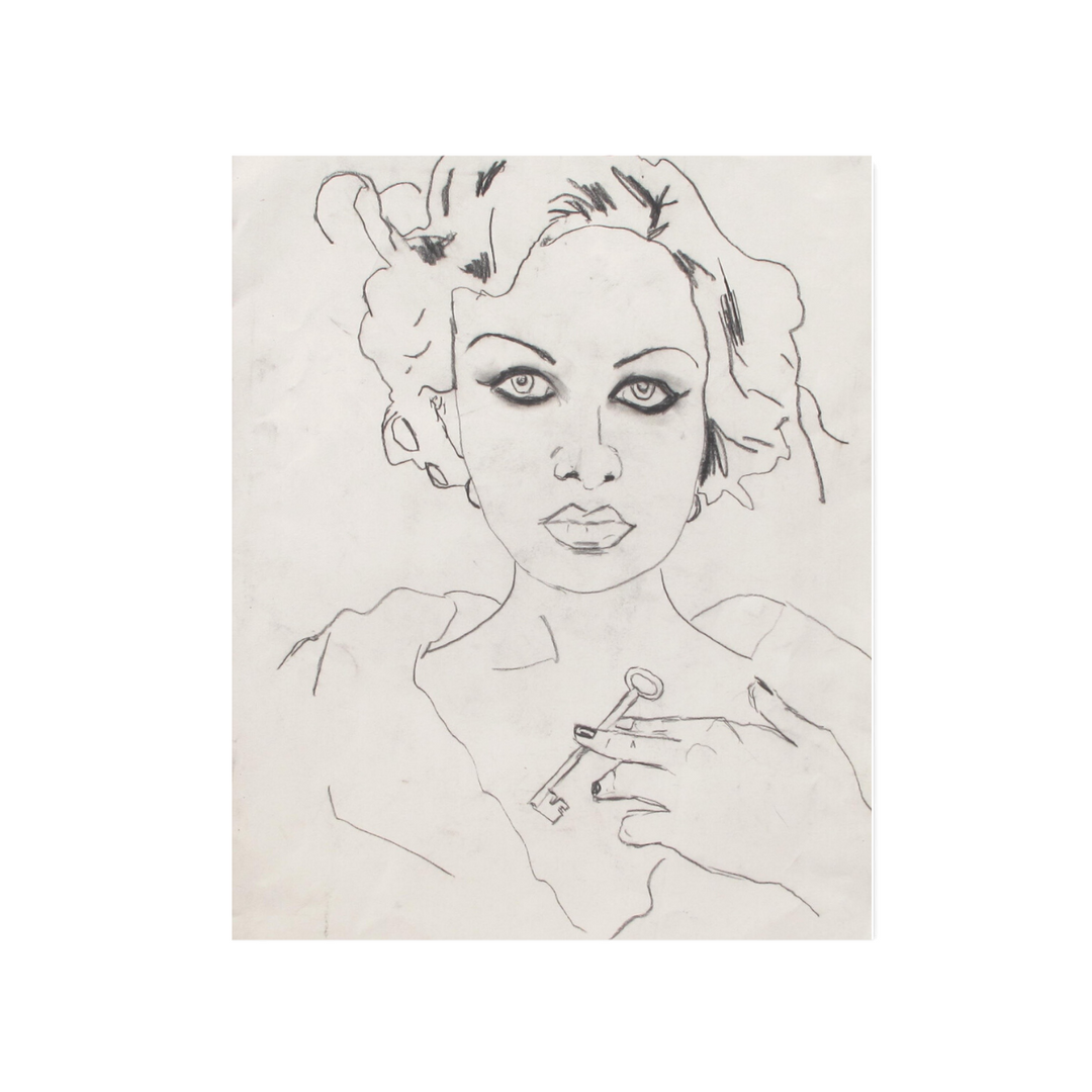 Girl and Key by Tim Armstrong-Original Artwork-Poster Child Prints