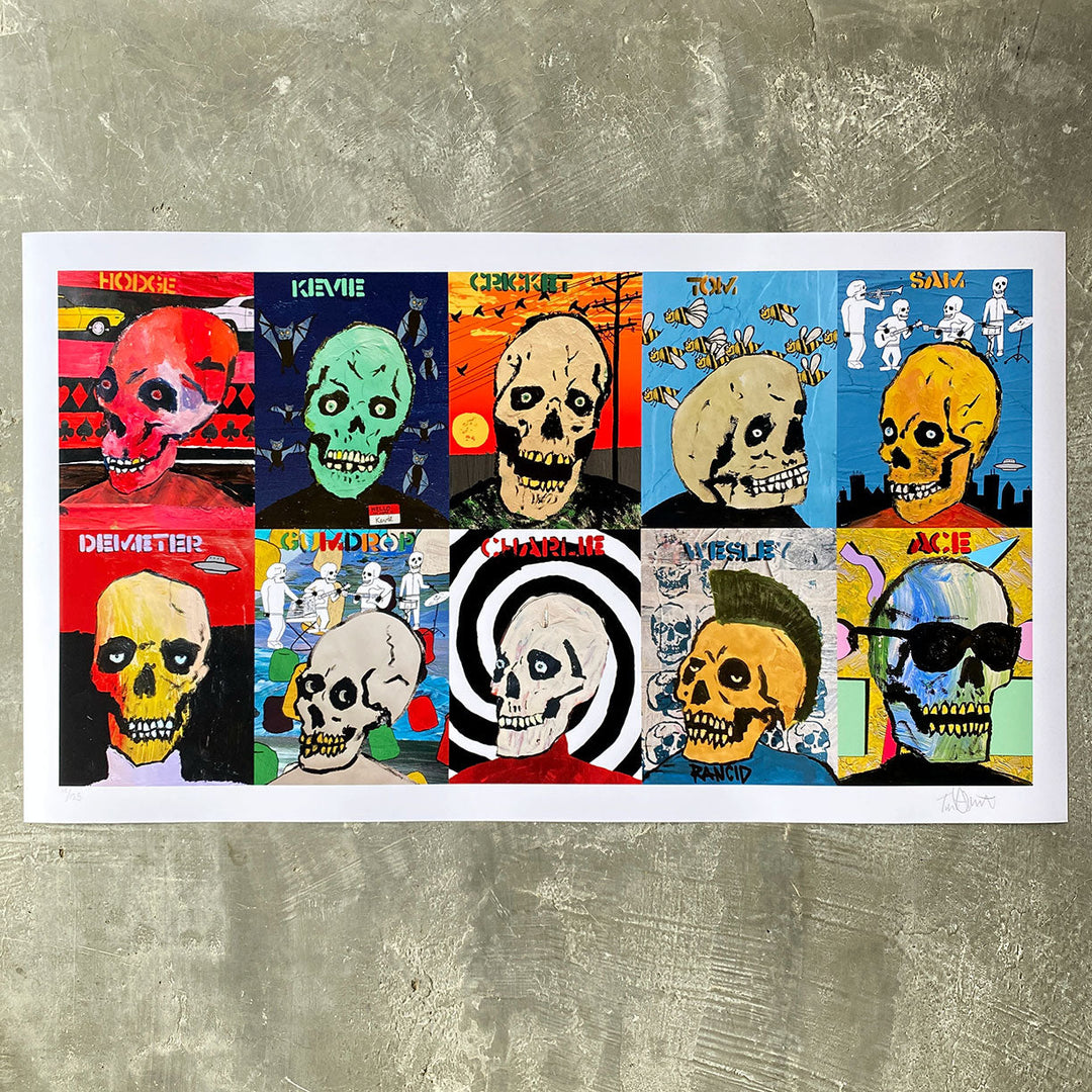 Skull Family - Original Ten by Tim Armstrong-Giclée Print-Poster Child Prints