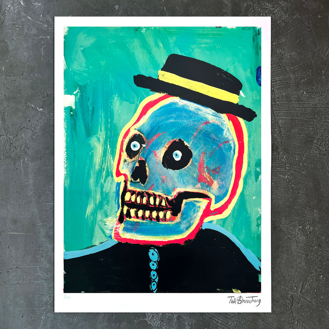 Topper Skull by Tim Armstrong-Screen Print-Poster Child Prints