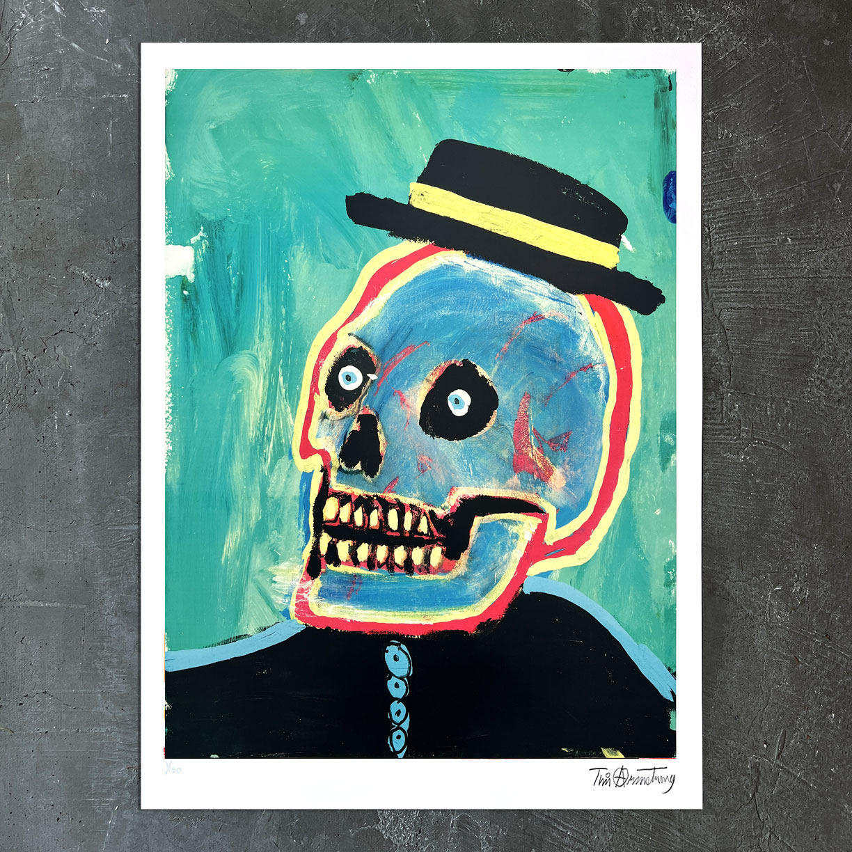 Topper Skull by Tim Armstrong-Screen Print-Poster Child Prints