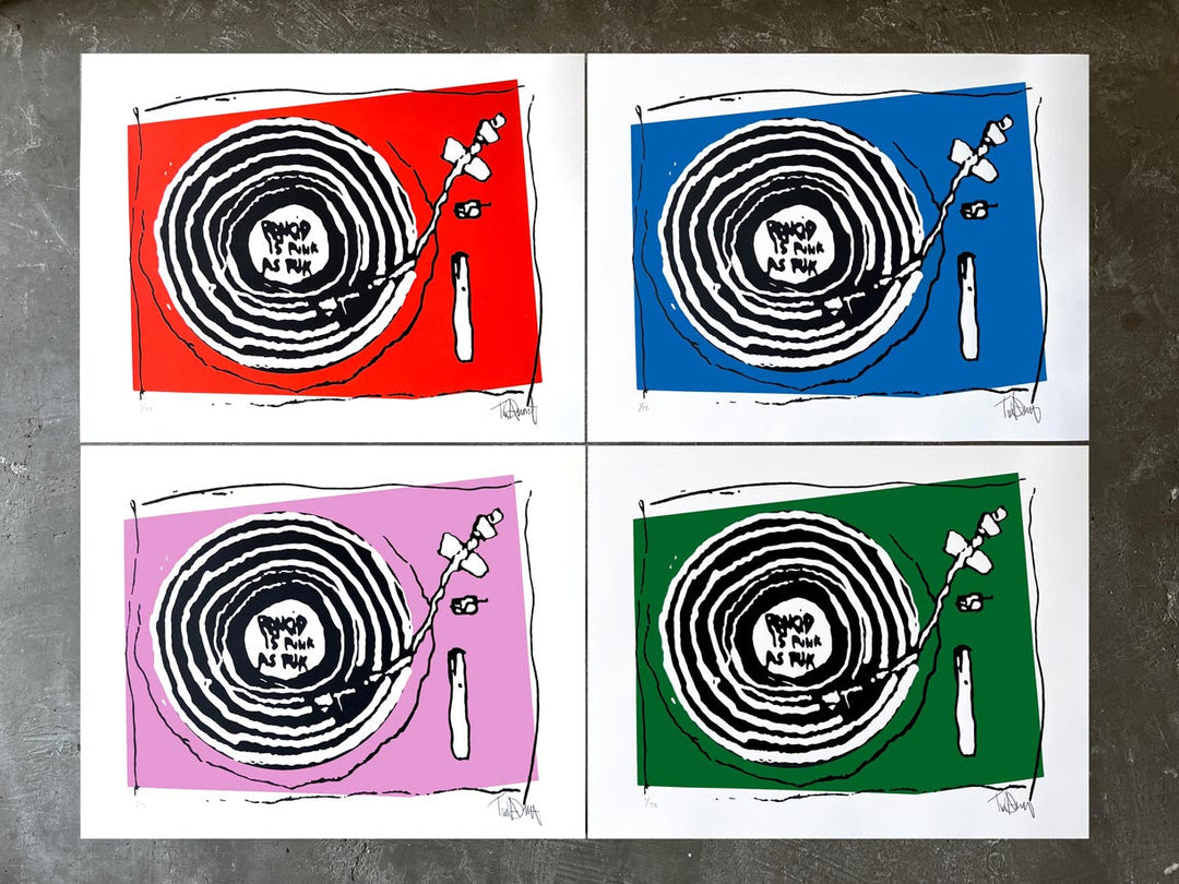 Turntable Set of 4 by Tim Armstrong-Signed & Numbered-Poster Child Prints