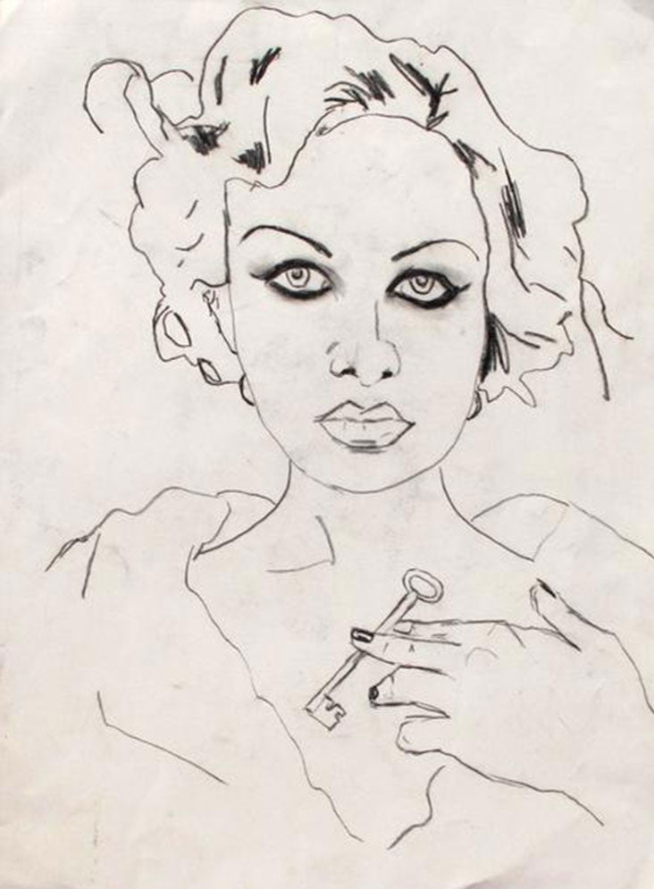 Girl and Key by Tim Armstrong | Original Artwork | Poster Child Prints