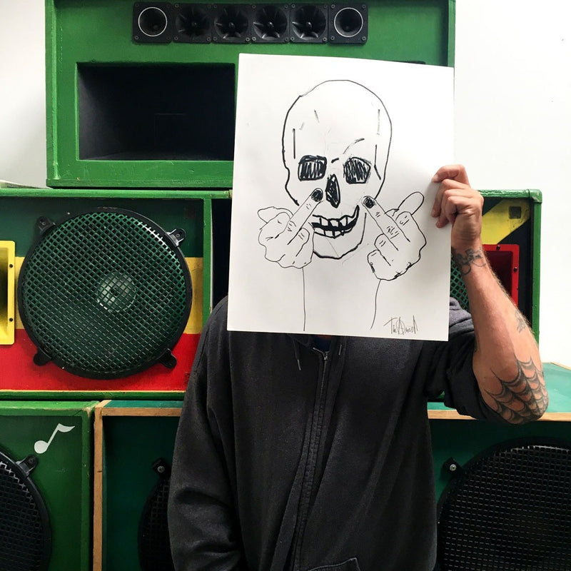 Skullman Flip Off by Tim Armstrong | Archive | Poster Child Prints