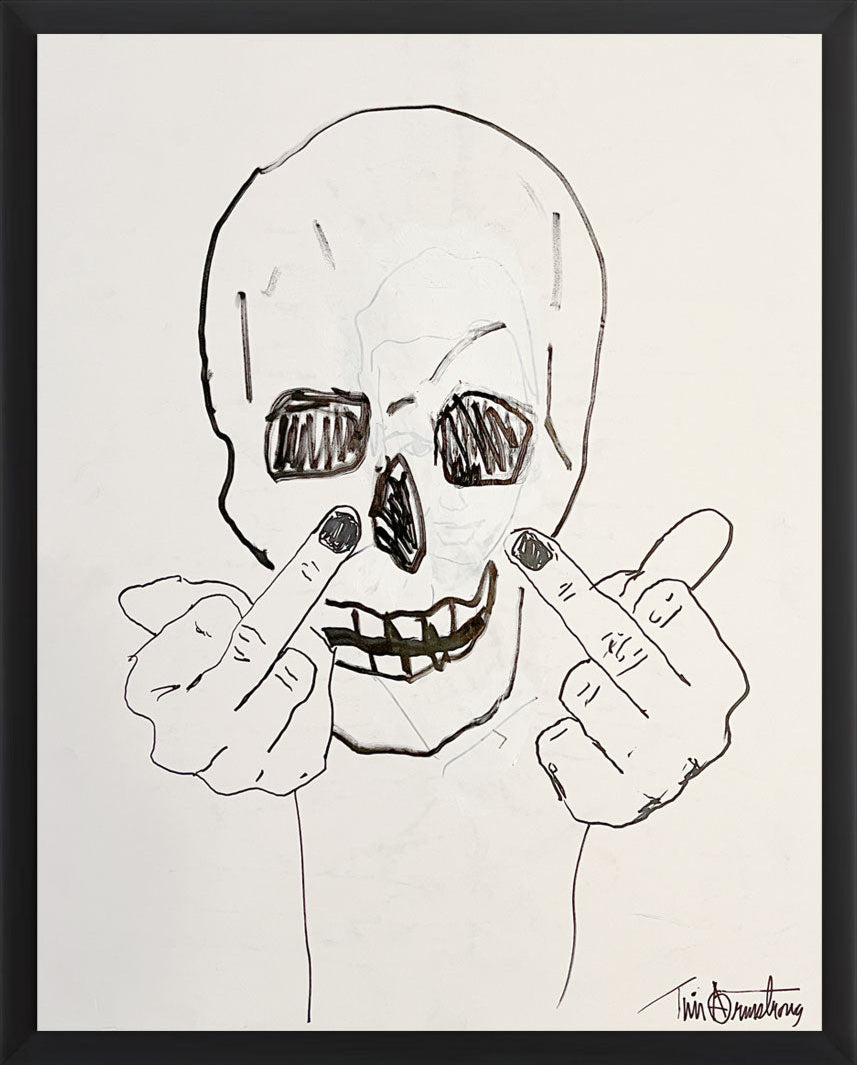 Skullman Flip Off by Tim Armstrong-Original Artwork-Poster Child Prints