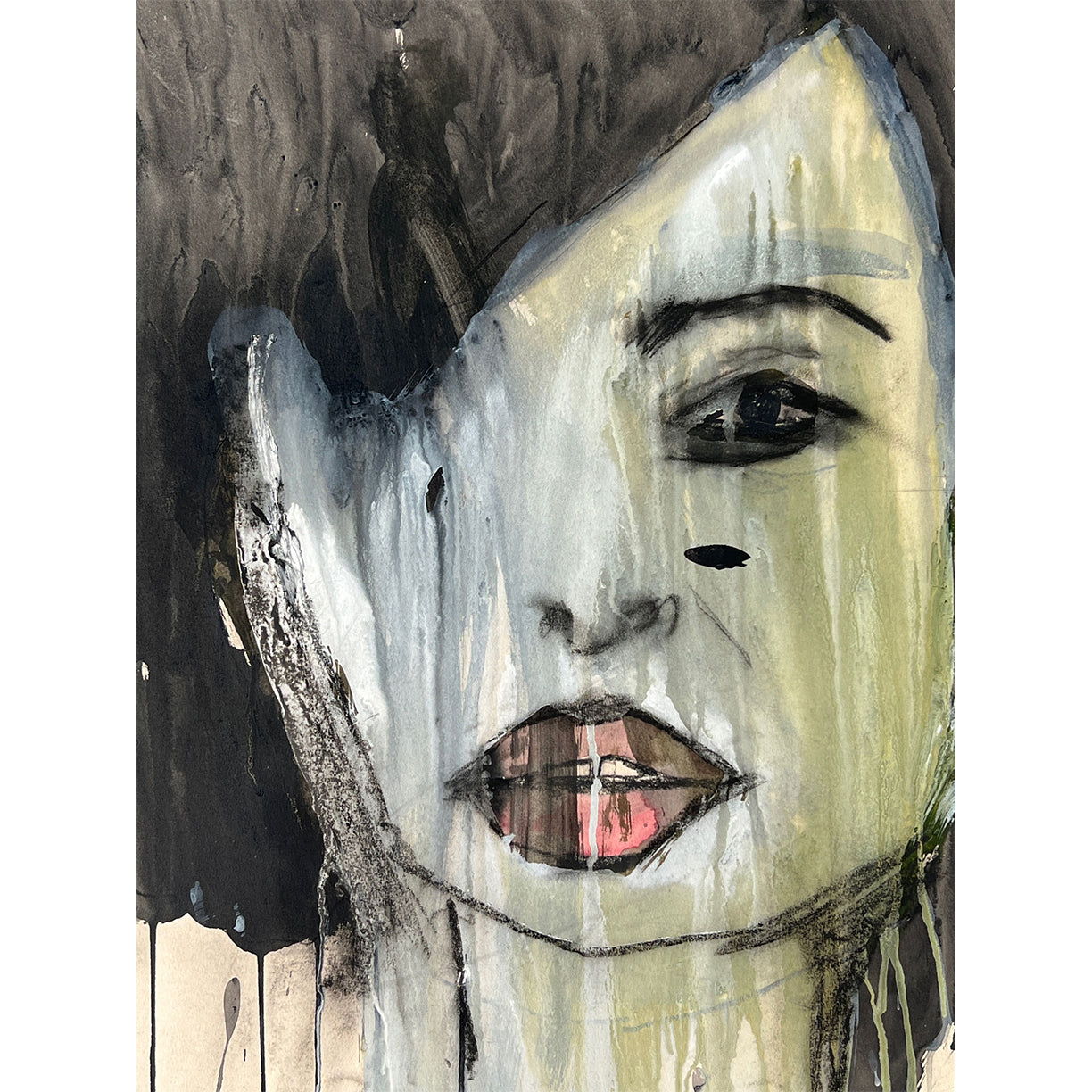 Mixed Media Portrait by Tim Armstrong-Original Artwork-Poster Child Prints